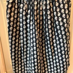 Madewell Navy and White Patterned A-Line Skirt